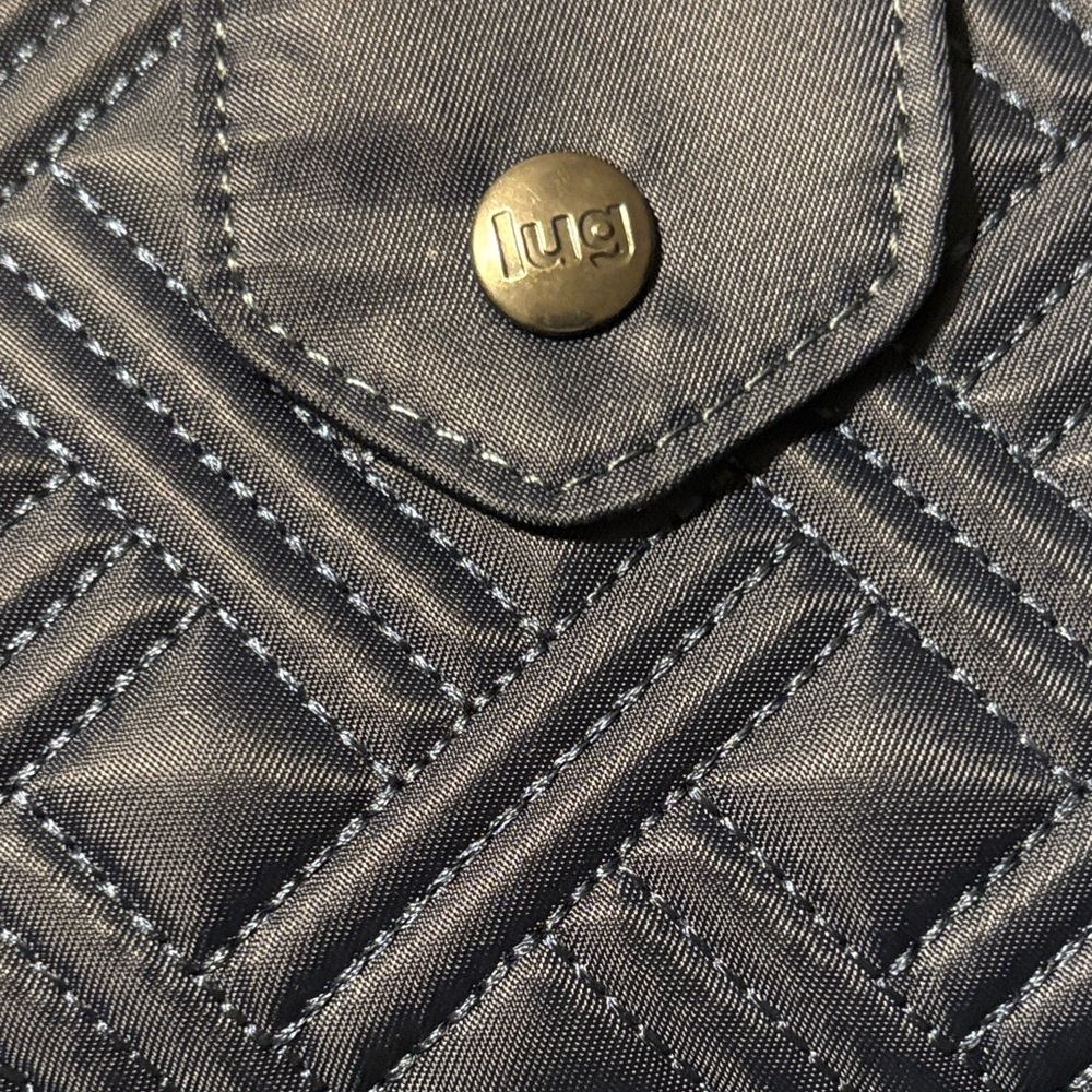 Lug Quilted Navy Wallet with Strap - Picture 2 of 16